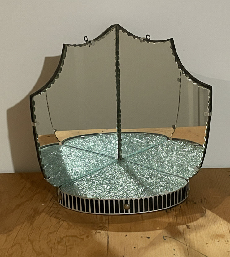 Vintage Standing Quarter Mirror