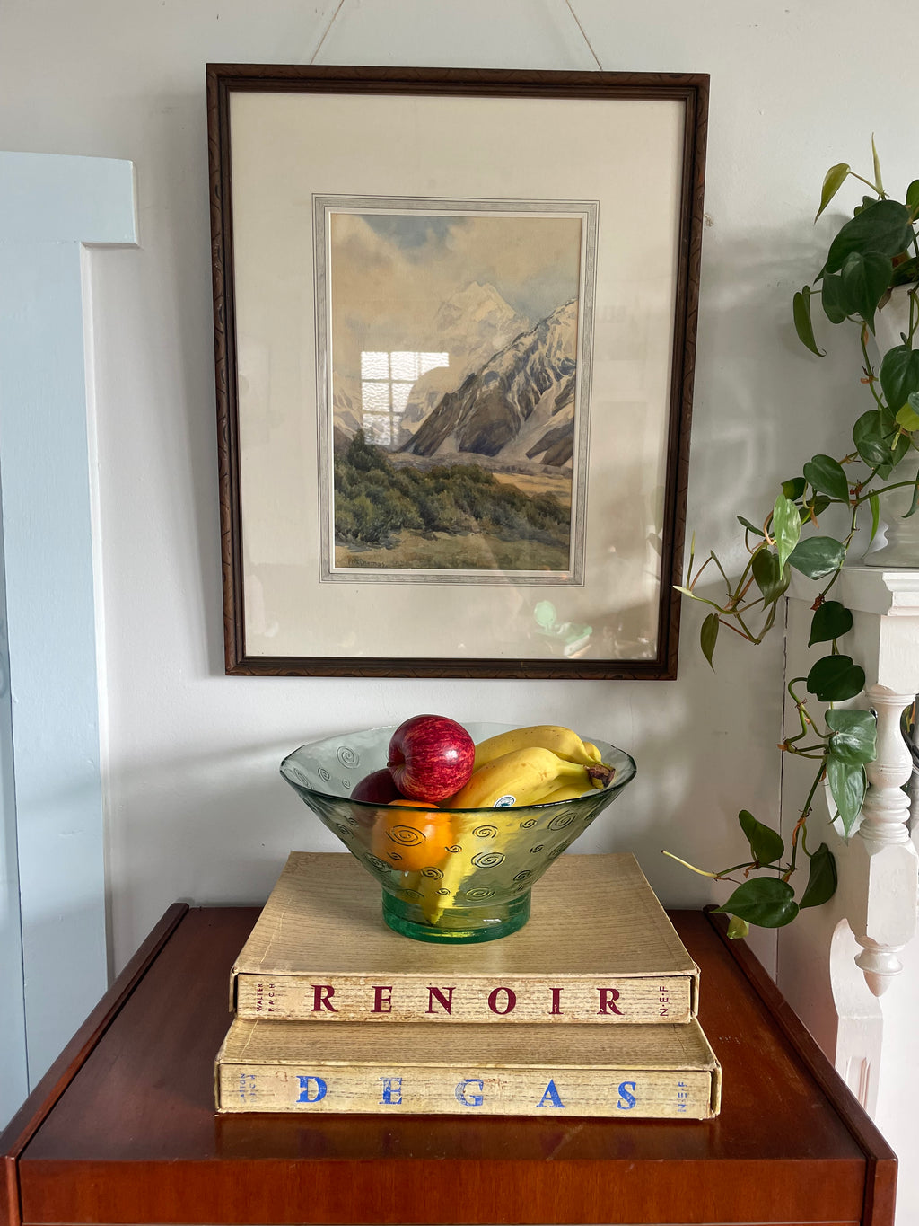 Large Recycled Glass Spiral Bowl