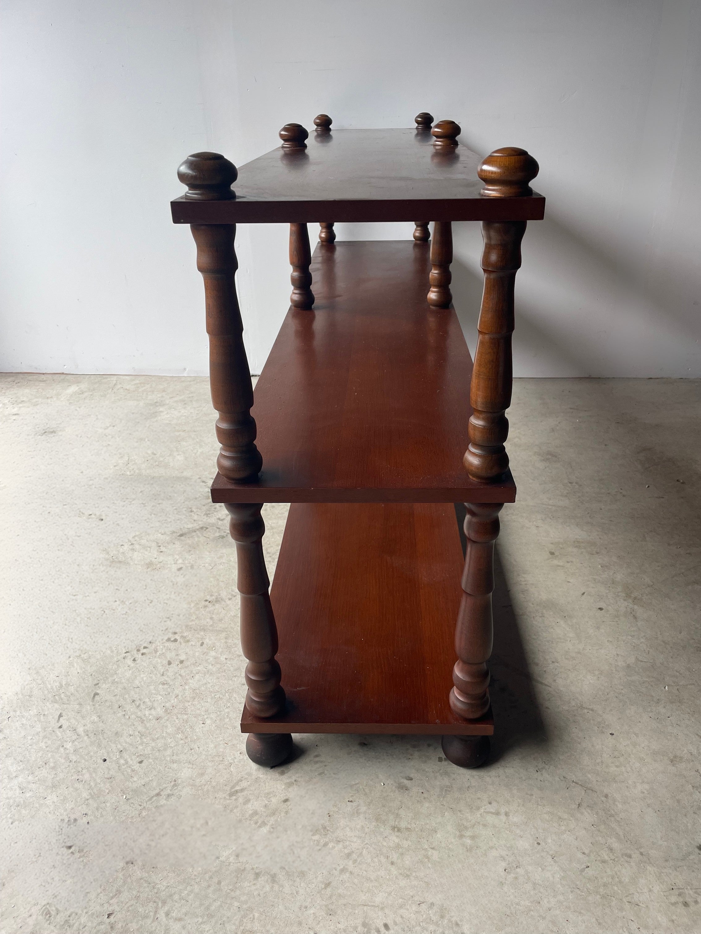 Mid Century Bobble Spindle Shelf