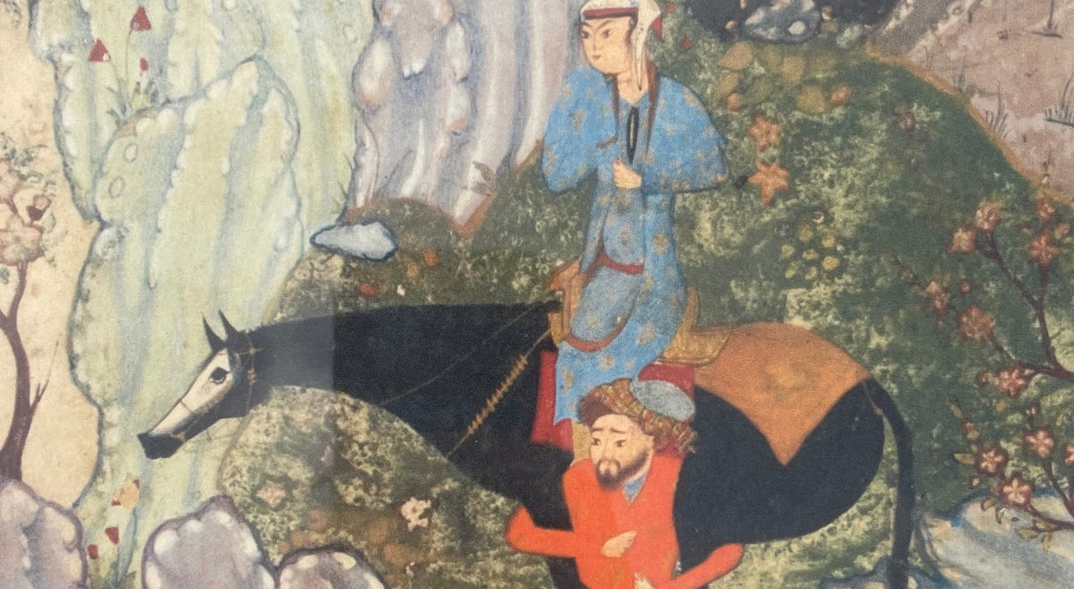 Farhad Carries Shirin And Her Horse Print