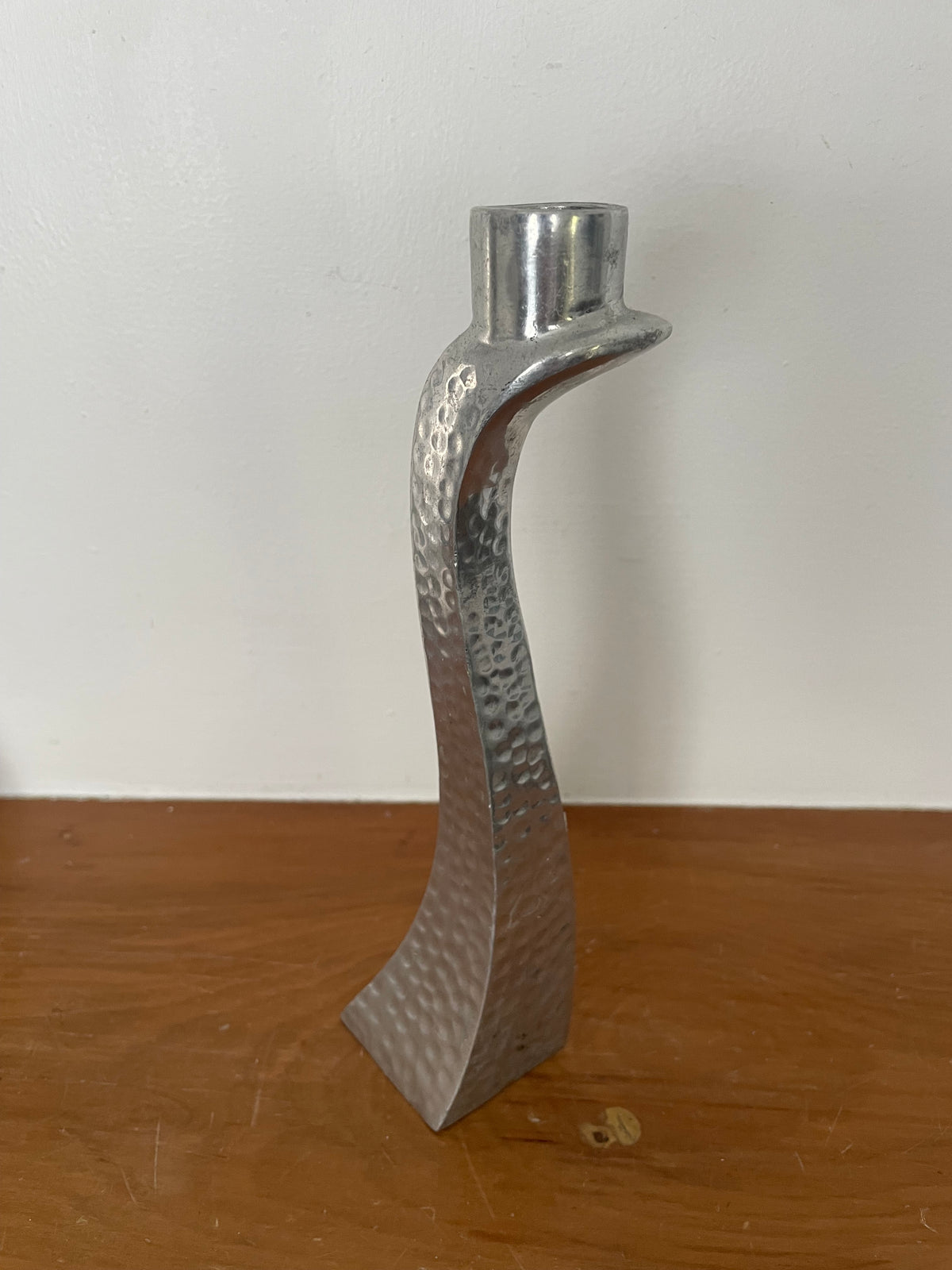 Vintage Postmodern Aluminum Candlestick Pair (c. 1980s)