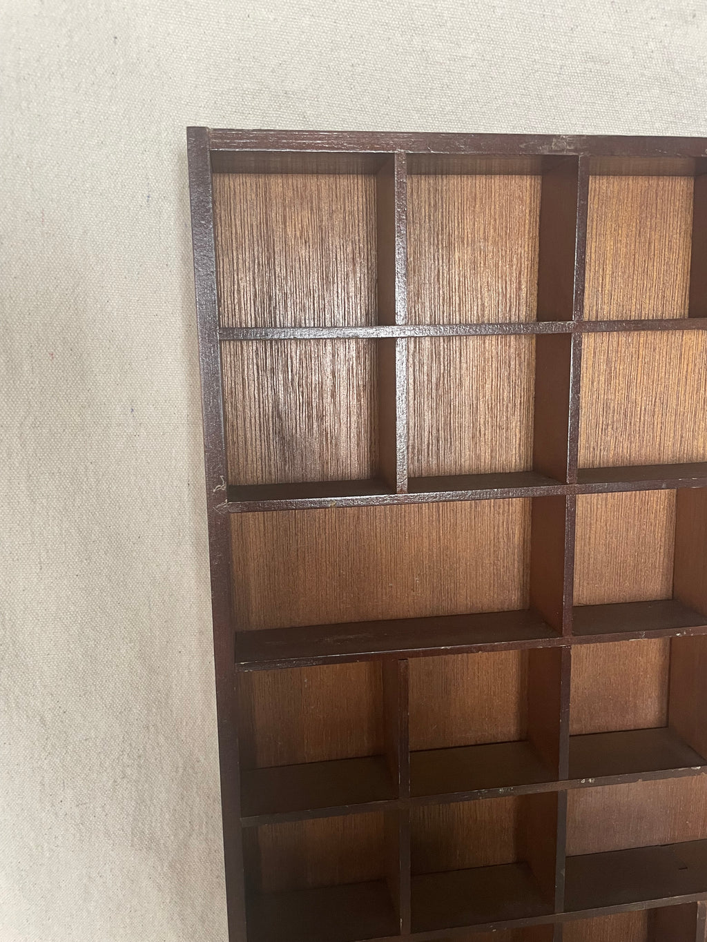 Vintage Dark Timber Printers Tray / Shadow Box