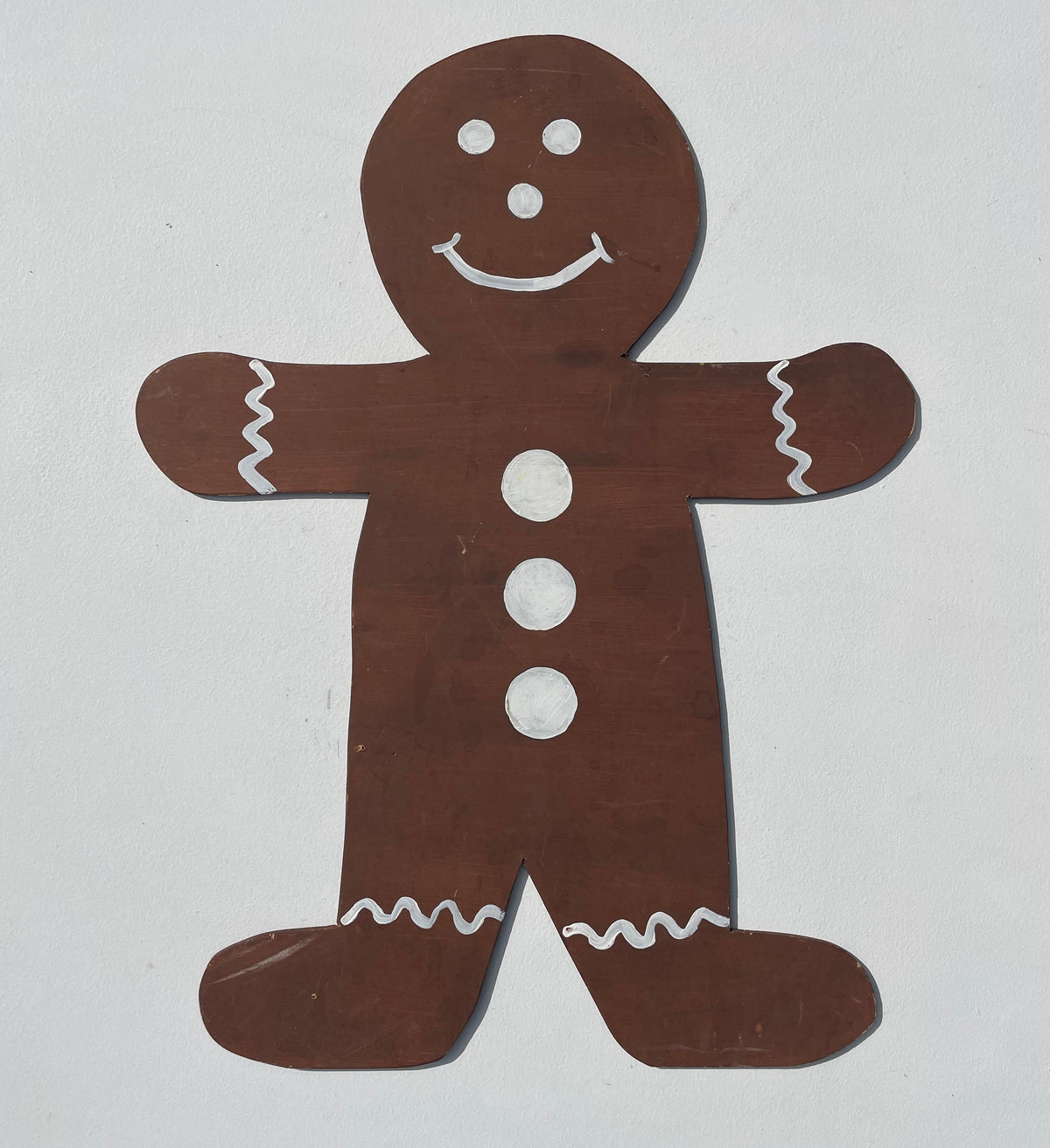 Large Vintage Wooden Ginger Bread Man