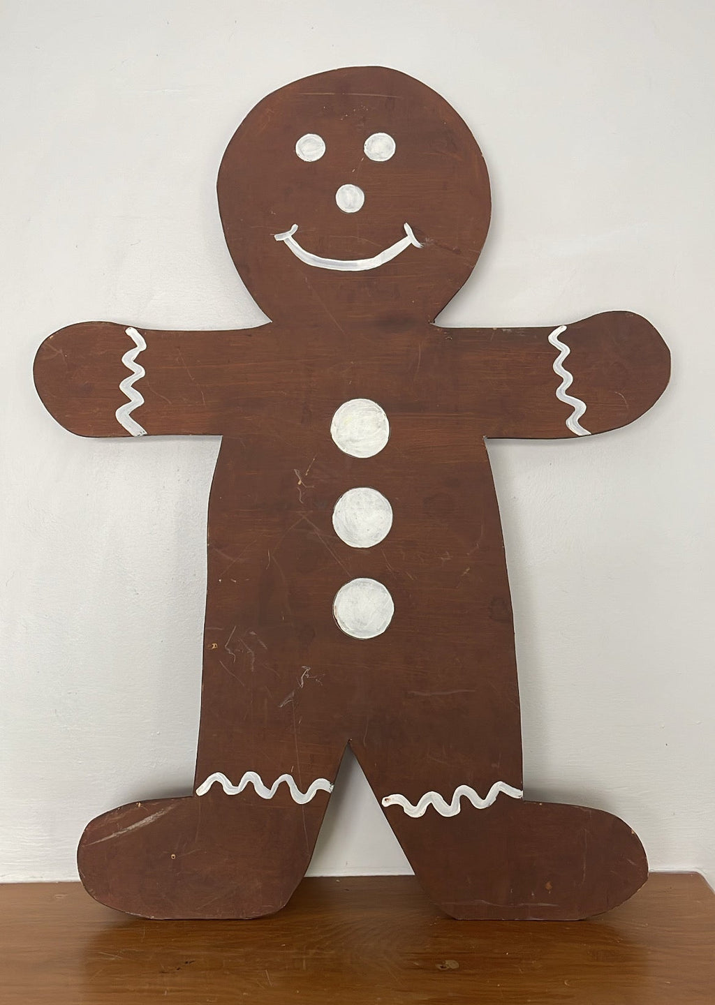 Large Vintage Wooden Ginger Bread Man