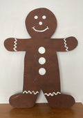 Large Vintage Wooden Ginger Bread Man