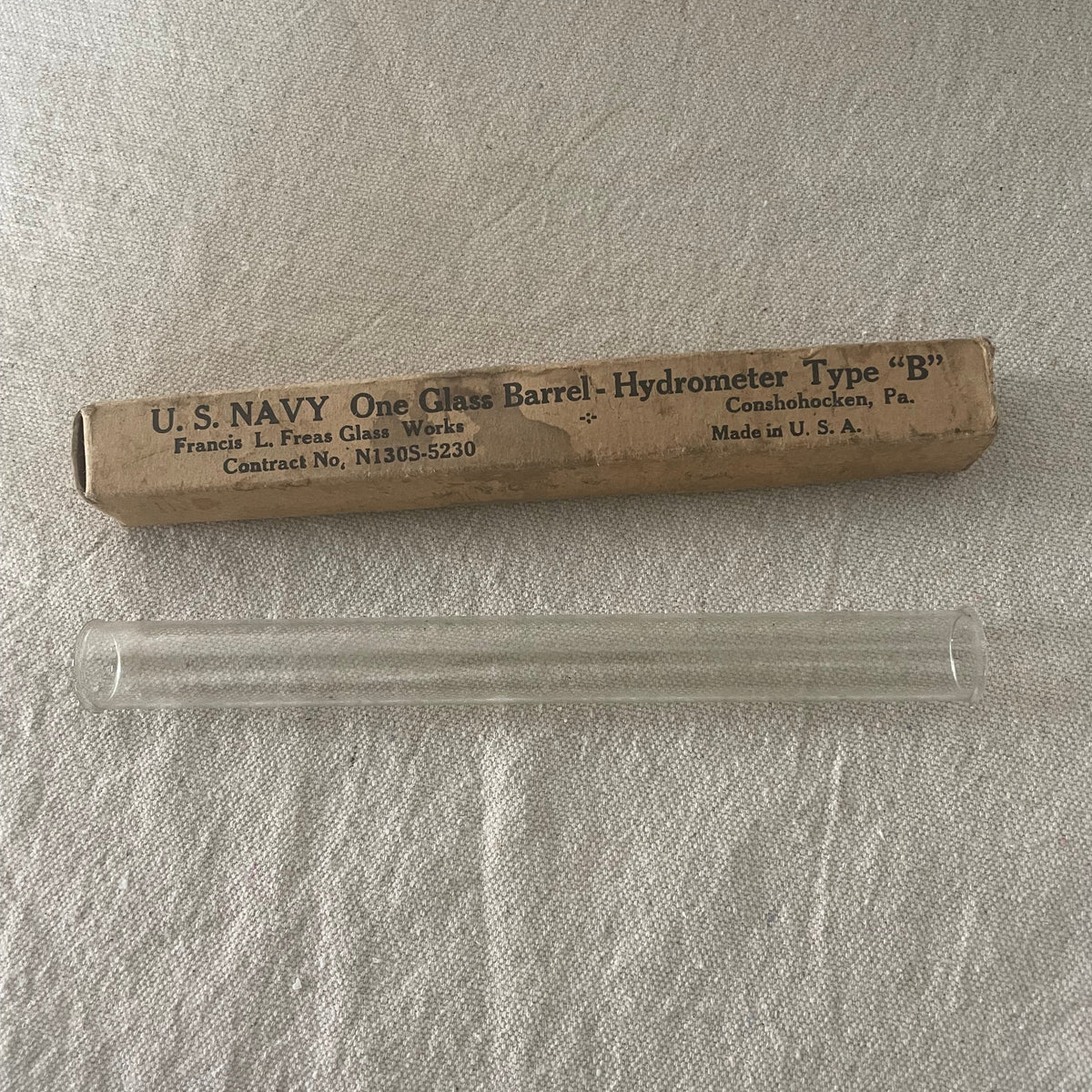 Glass Barrel Hydrometer Type B - Vintage Military Surplus