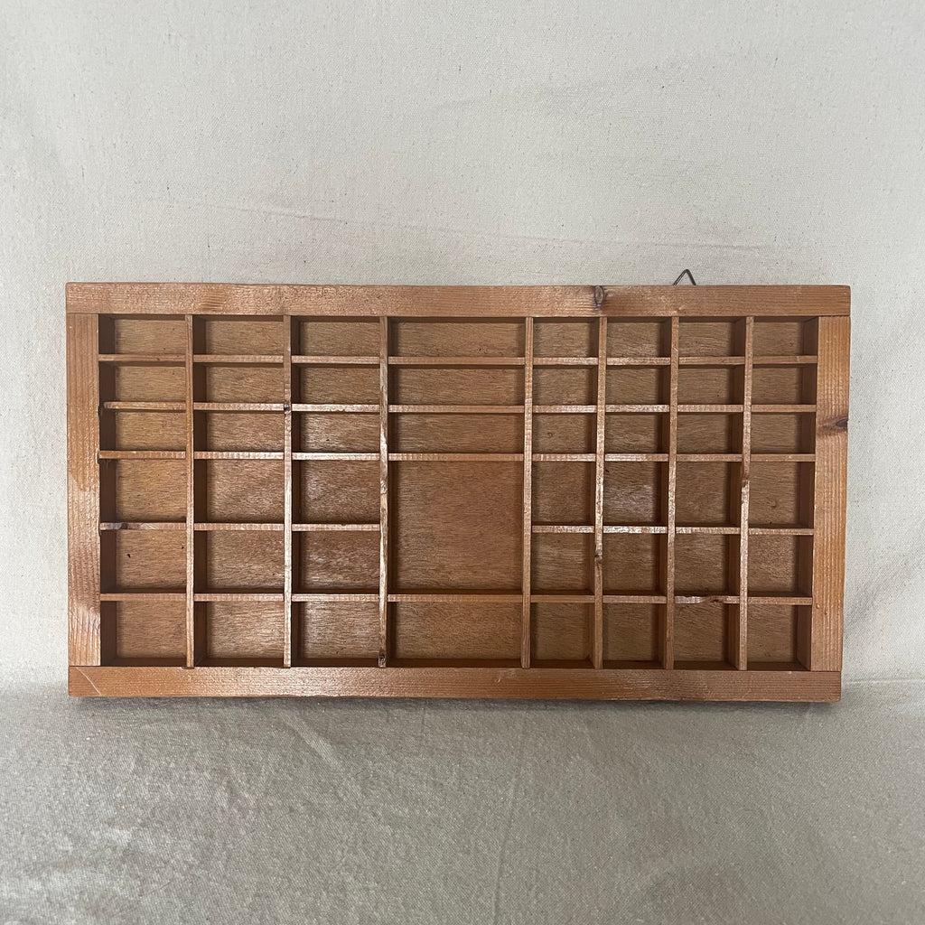 Vintage Light Timber Printers Tray / Shadow Box