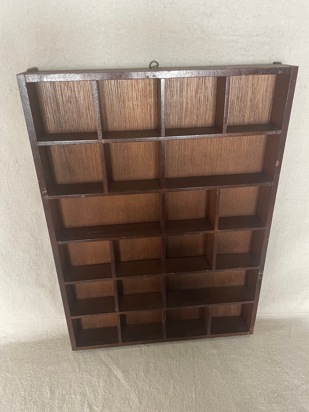 Vintage Dark Timber Printers Tray / Shadow Box
